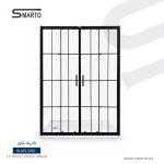 زجاج مستقيم مخطط أسود 180 سم