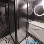زجاج مربع مبزر إطار أسود 80 سم