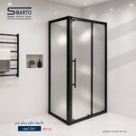 زجاج مربع مبزر إطار أسود 90 سم